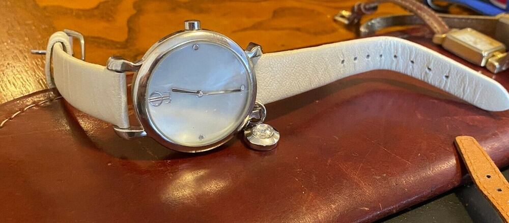 Women's 36mm Jennifer Lopez Watch, MOP Face, Leather Band